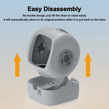 Automatic Cat Litter Box Self Cleaning - APP Control and Weight Monitoring - Ultra-Quiet, Suitable for Medium Cats and Kittens, Safe Anti-Pinch Litter Box (Assembly Required) -White