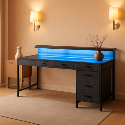 47 Inch RGB Gaming Desk For Home Office And Gaming Setup ShipItFurniture