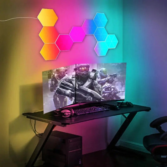 Hexagon LED Wall Light Set My Store