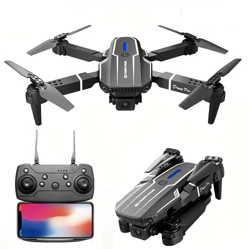 NNETM E88 Quadcopter UAV Drone with Dual HD Cameras - Black (HD Dual Camera) NNETM